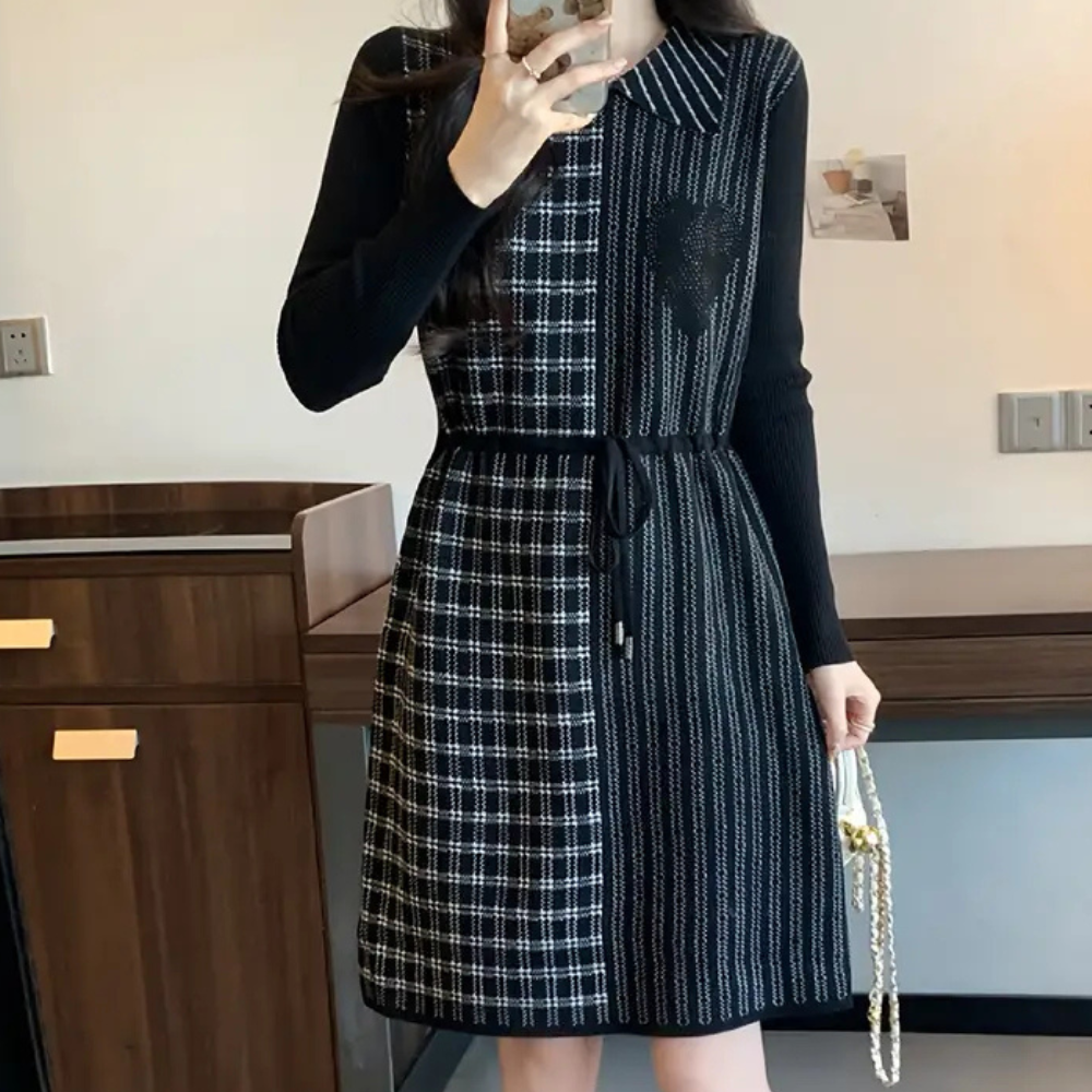 Robe d'été à Carreaux pour Femmes - Élégance et Confort au Quotidien