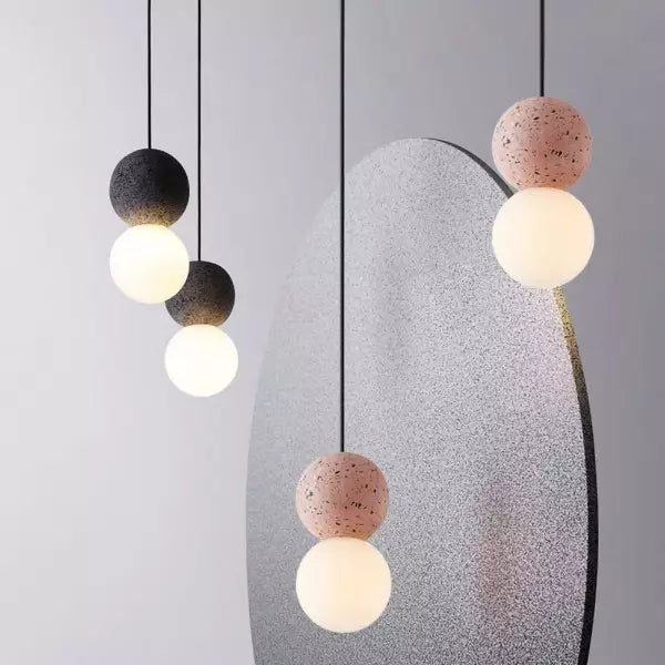 Lampe Suspendue Géométrique en Verre - Éclairage Chaleureux et Élégant