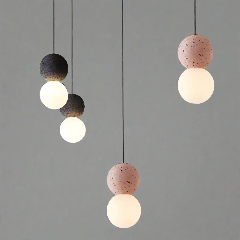 Lampe Suspendue Géométrique en Verre - Éclairage Chaleureux et Élégant