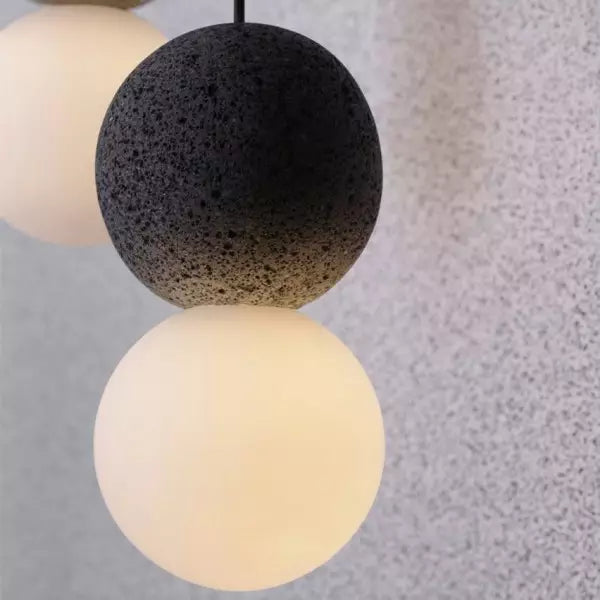 Lampe Suspendue Géométrique en Verre - Éclairage Chaleureux et Élégant