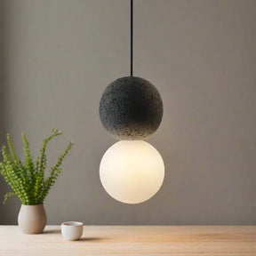Lampe Suspendue Géométrique en Verre - Éclairage Chaleureux et Élégant