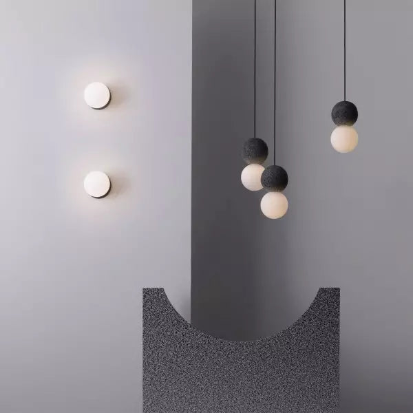 Lampe Suspendue Géométrique en Verre - Éclairage Chaleureux et Élégant