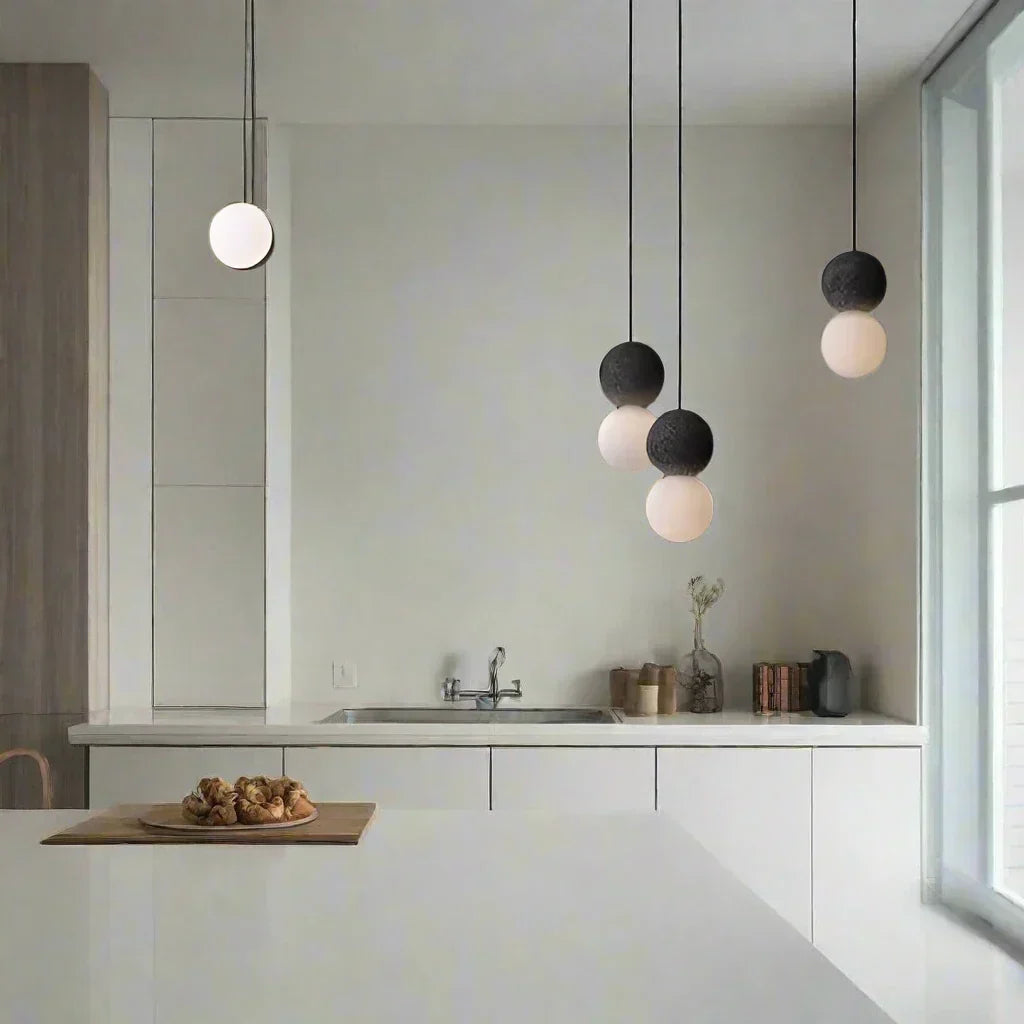 Lampe Suspendue Géométrique en Verre - Éclairage Chaleureux et Élégant