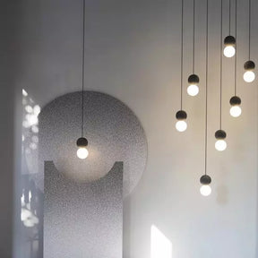 Lampe Suspendue Géométrique en Verre - Éclairage Chaleureux et Élégant