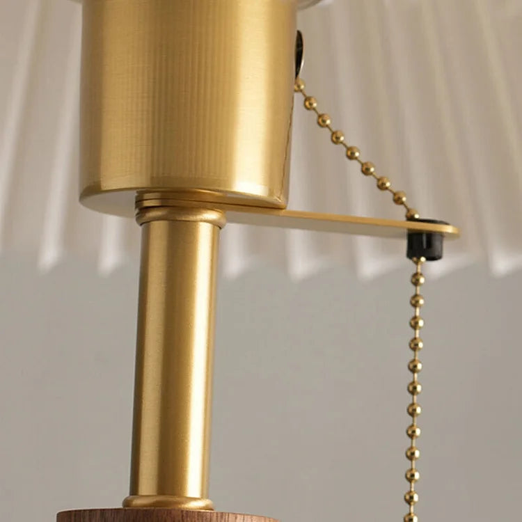 Lampe en Bois Plissé - Éclairage Chaud et Accueillant