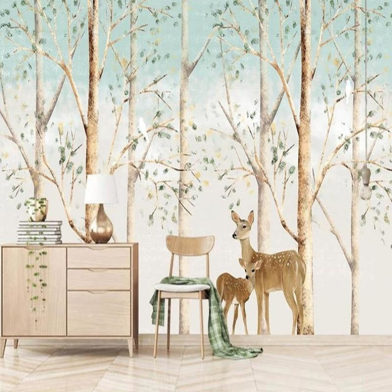 Deer Wallpaper Custom Print