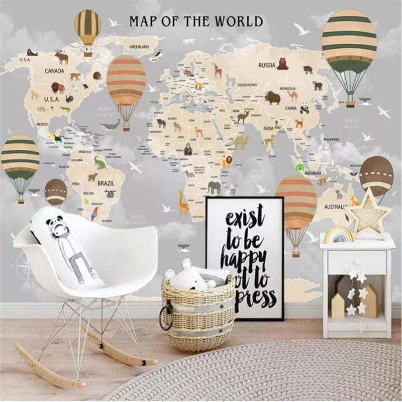 Children's World Map Wallpaper