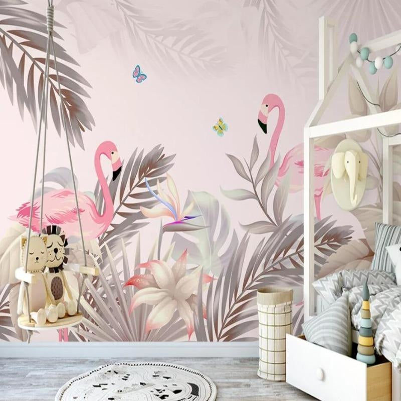 Vintage Pink Flamingo Wallpaper