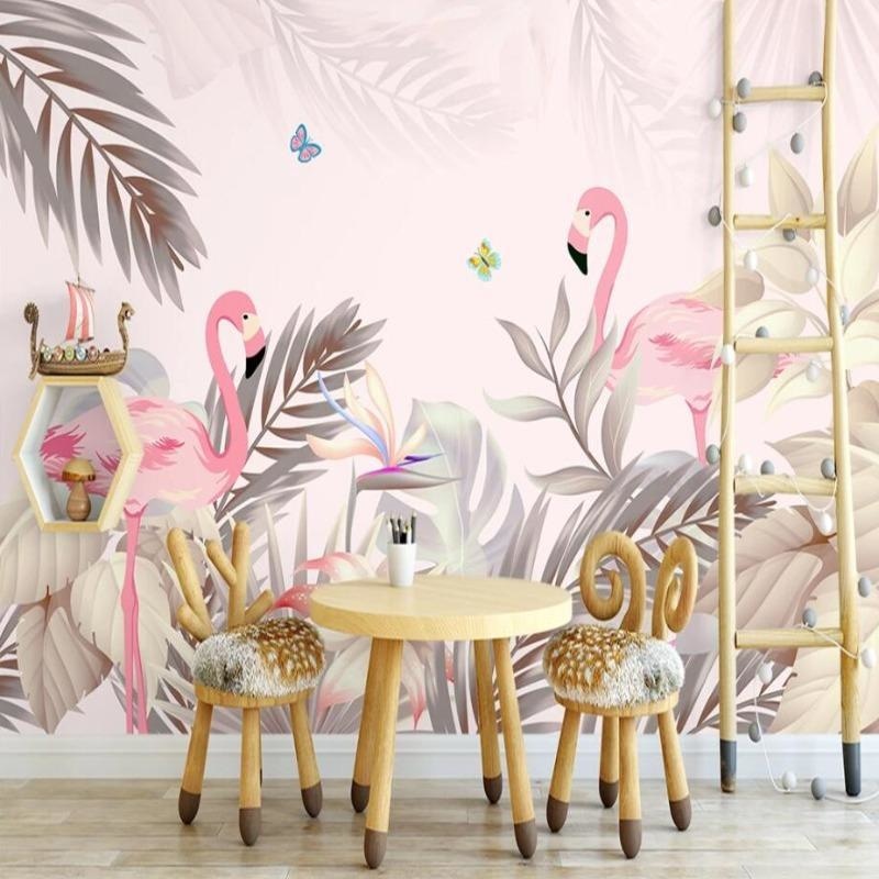 Vintage Pink Flamingo Wallpaper