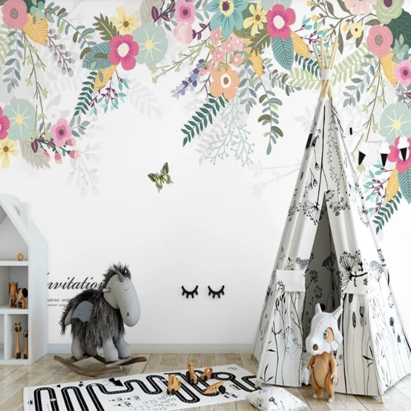 Floral Wallpaper For Girls' Bedroom