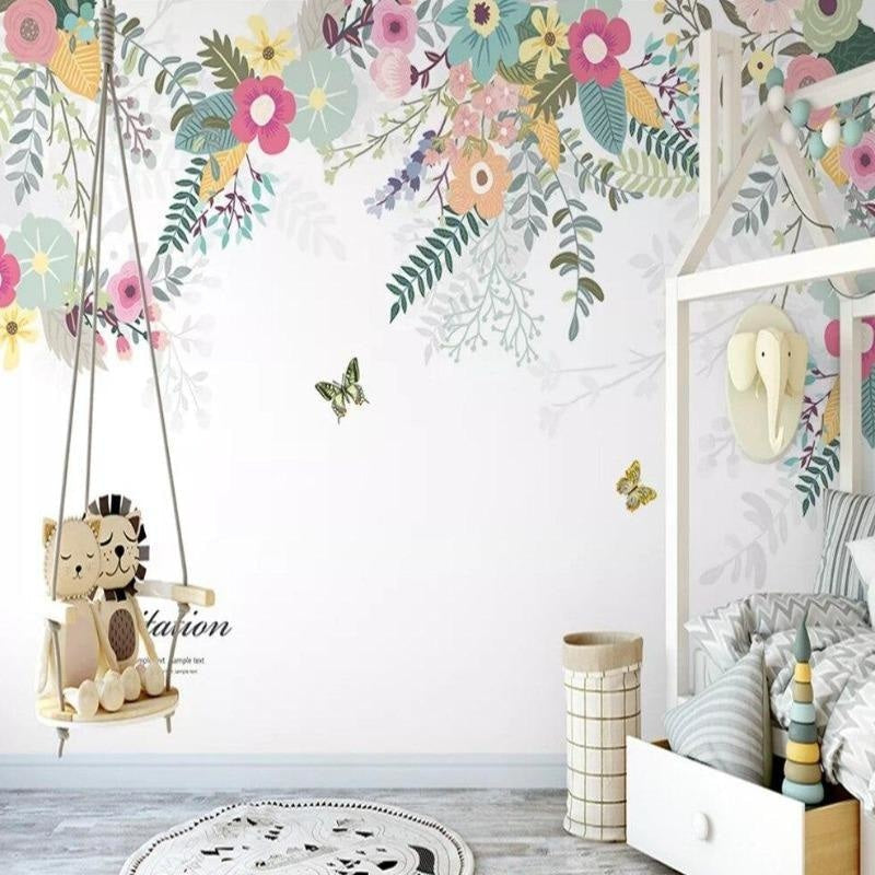 Floral Wallpaper For Girls' Bedroom
