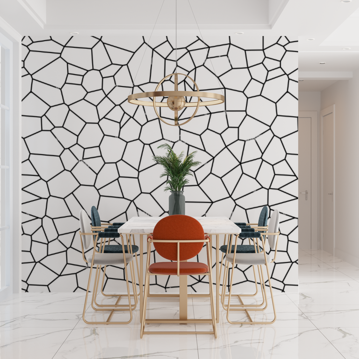 Geometric Black and White Wallpaper