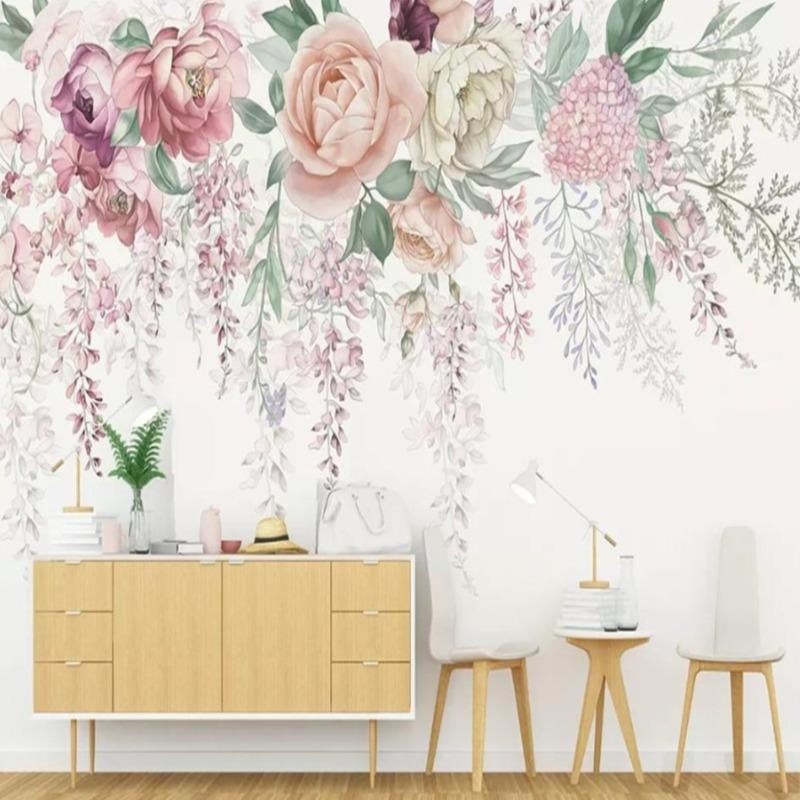 Large Pastel Flower Wallpaper