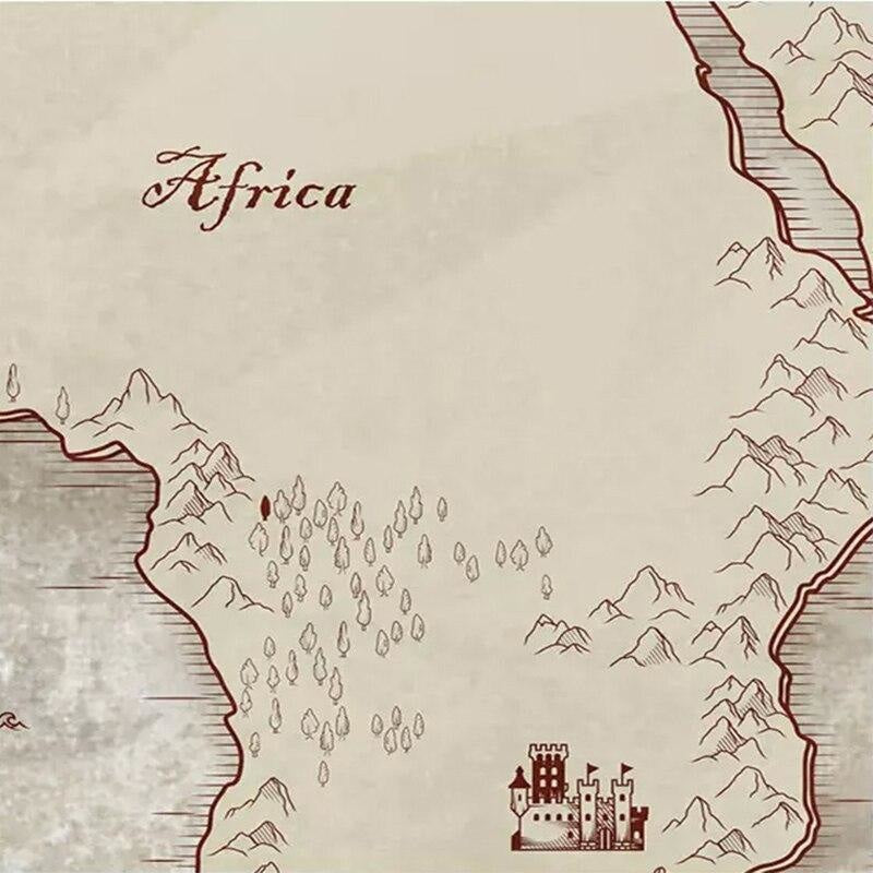 Panoramic World Map Wallpaper