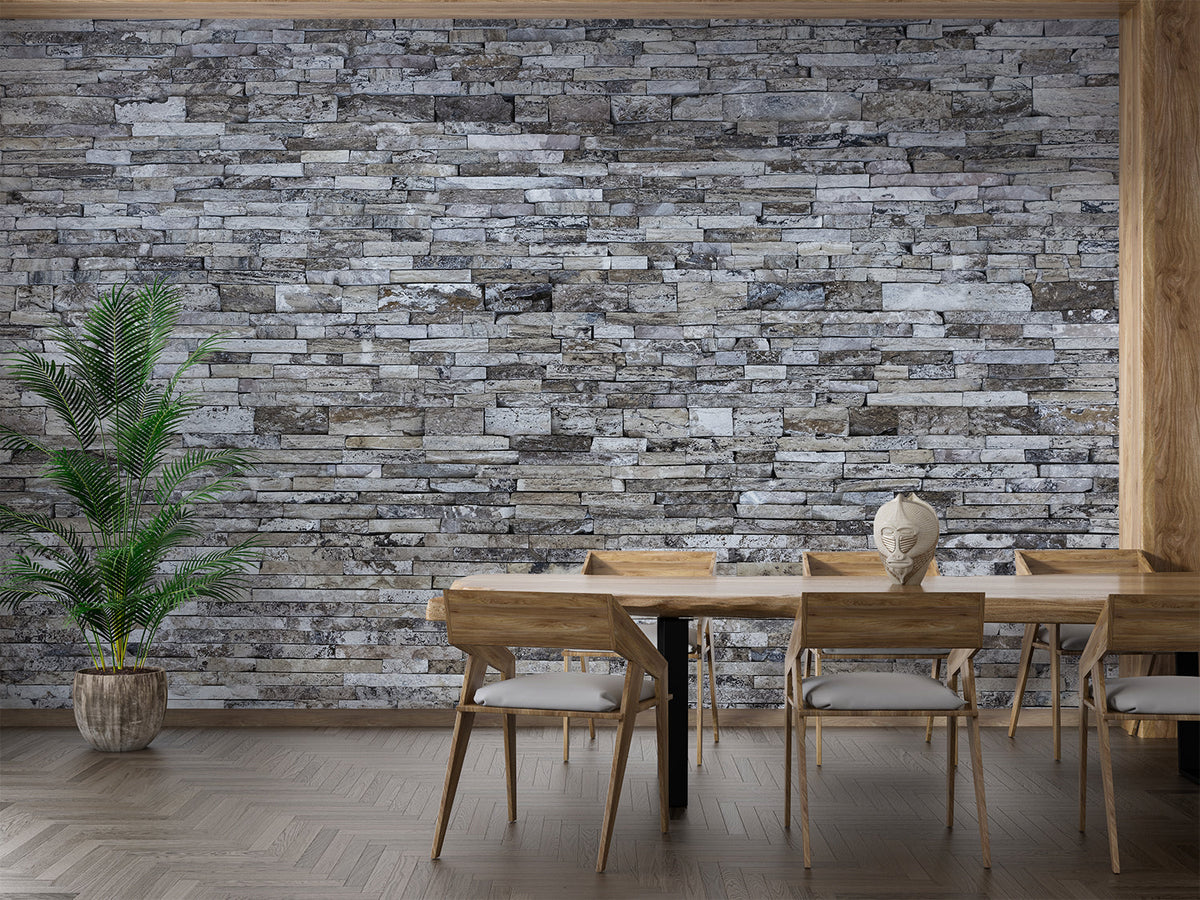 3D Grey Brick Wallpaper