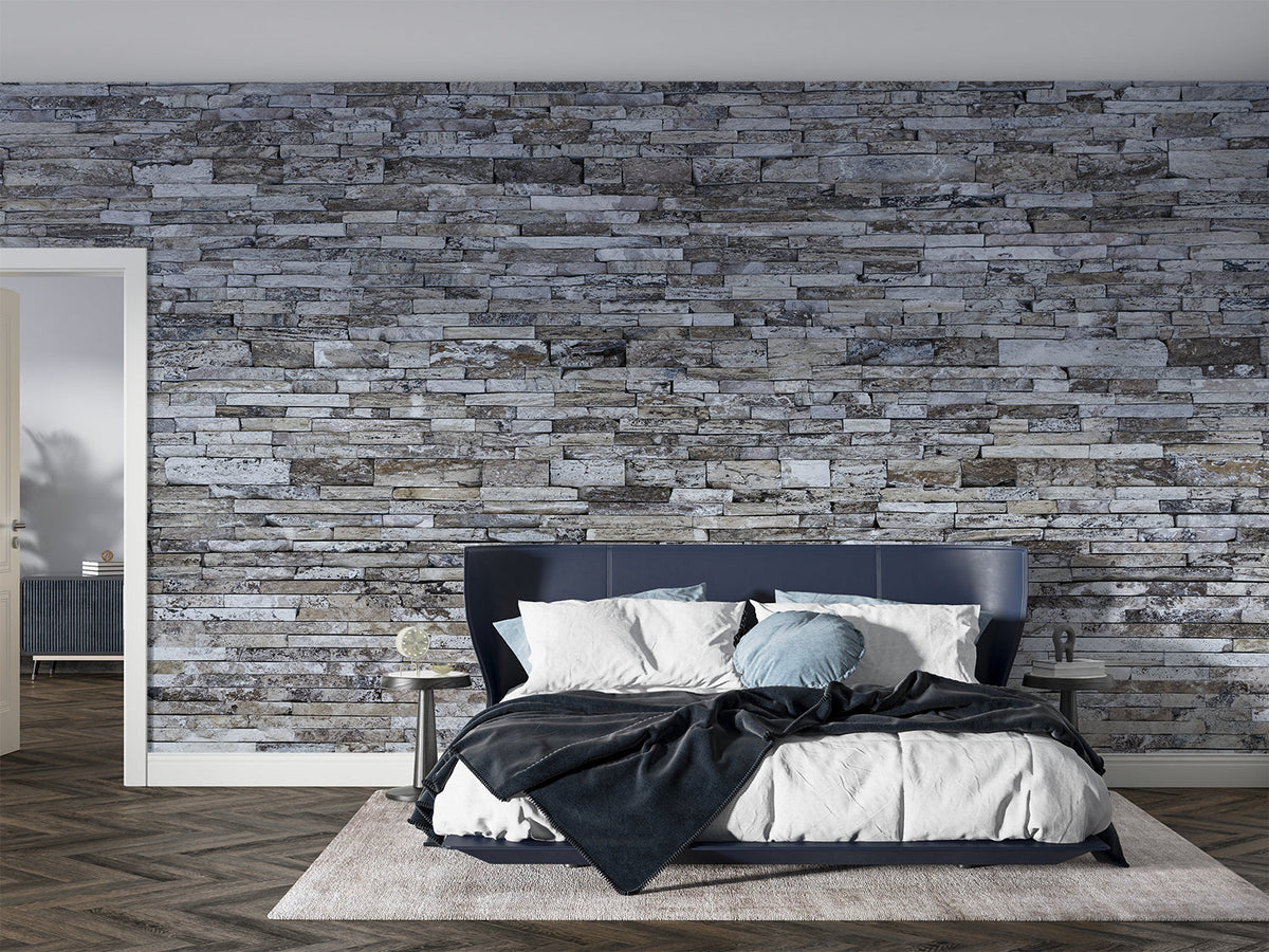 3D Grey Brick Wallpaper