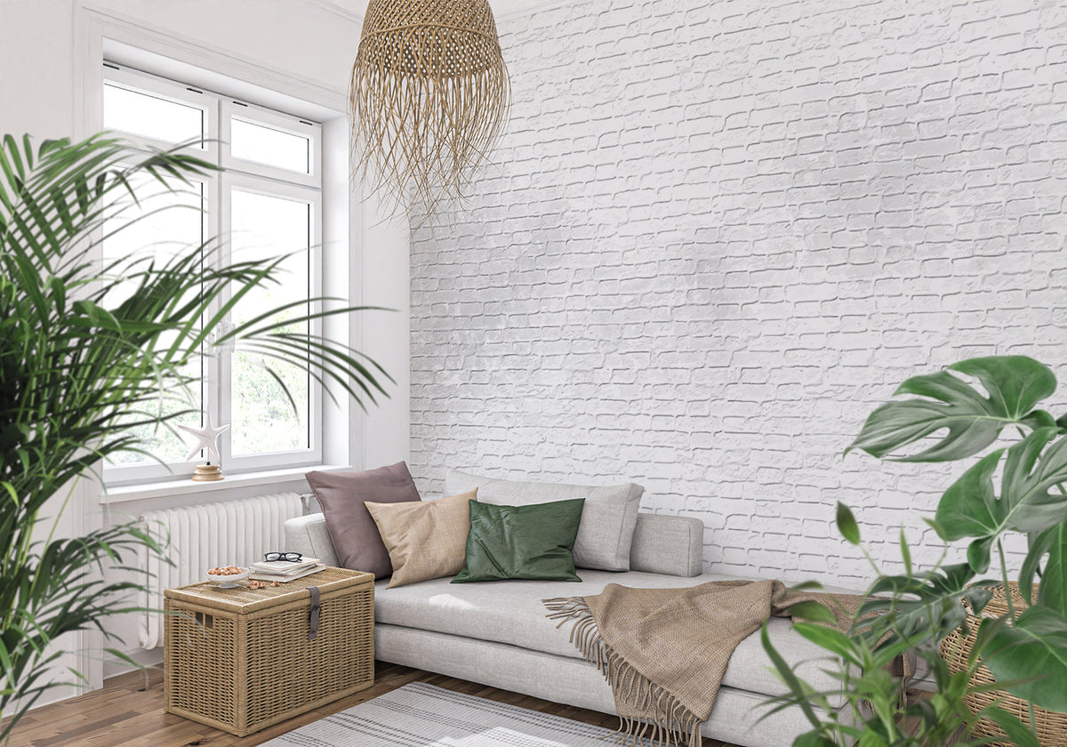3D White Brick Wallpaper