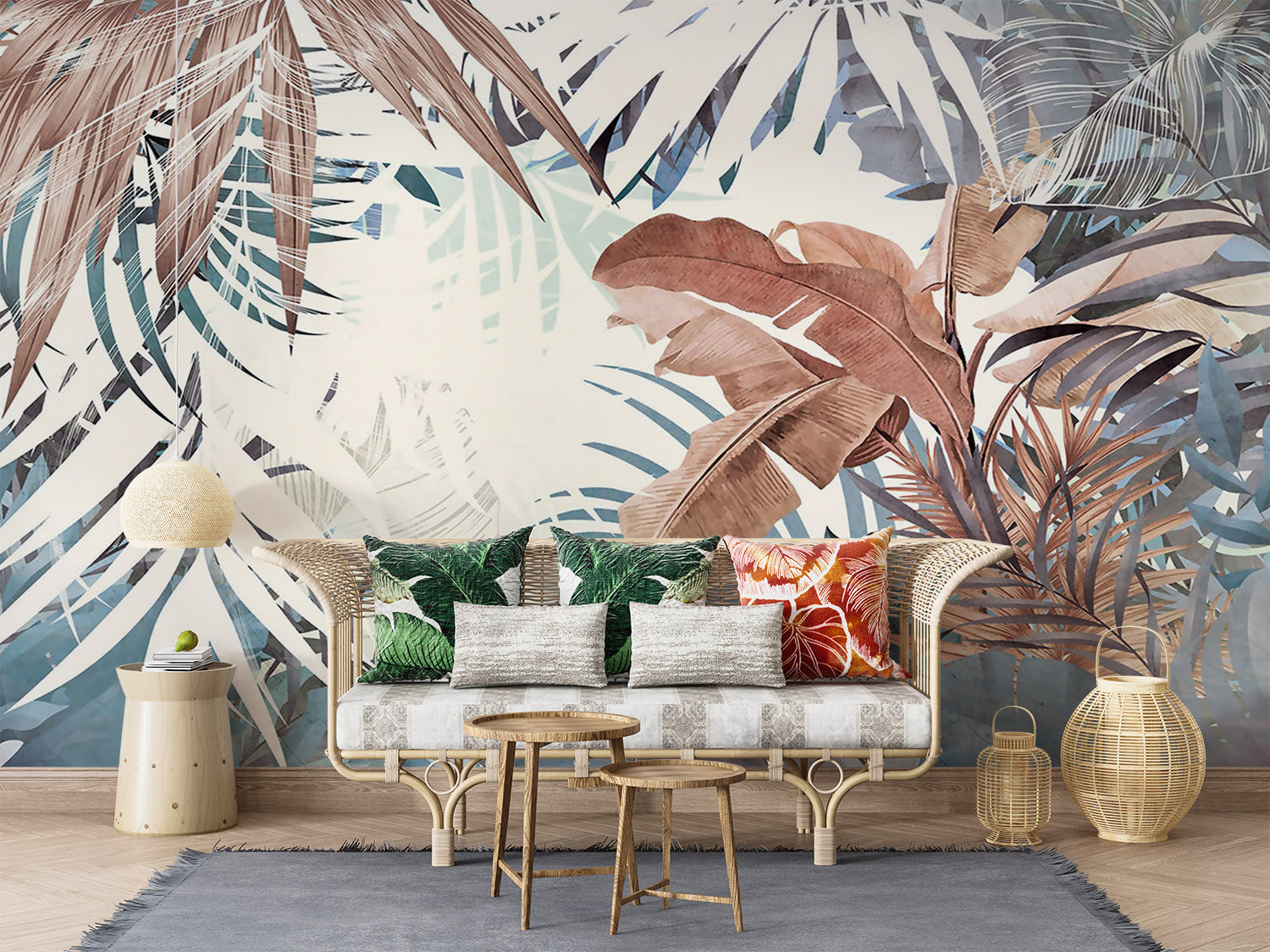 Papier Peint Feuillage Jungle Exotique