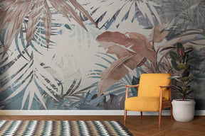 Papier Peint Feuillage Jungle Exotique