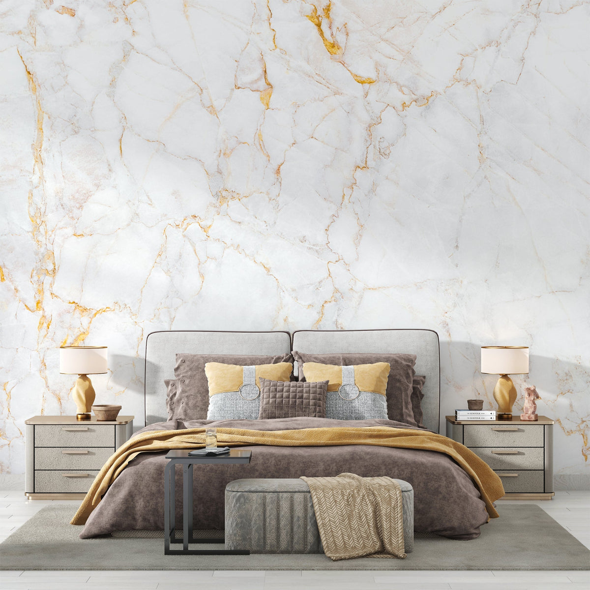 Gold and White Wallpaper