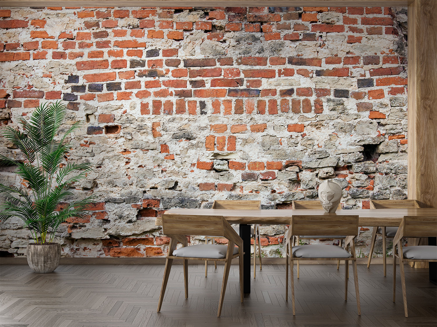 Vintage Brick Wall Wallpaper