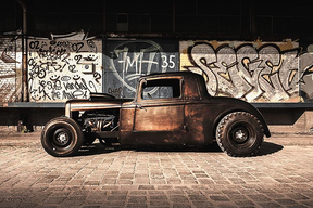 Papier Peint Industriel Voiture Rouillée