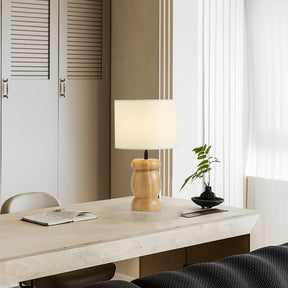 Lampe de Table en Bois - Design Élégant avec Éclairage Chaleureux