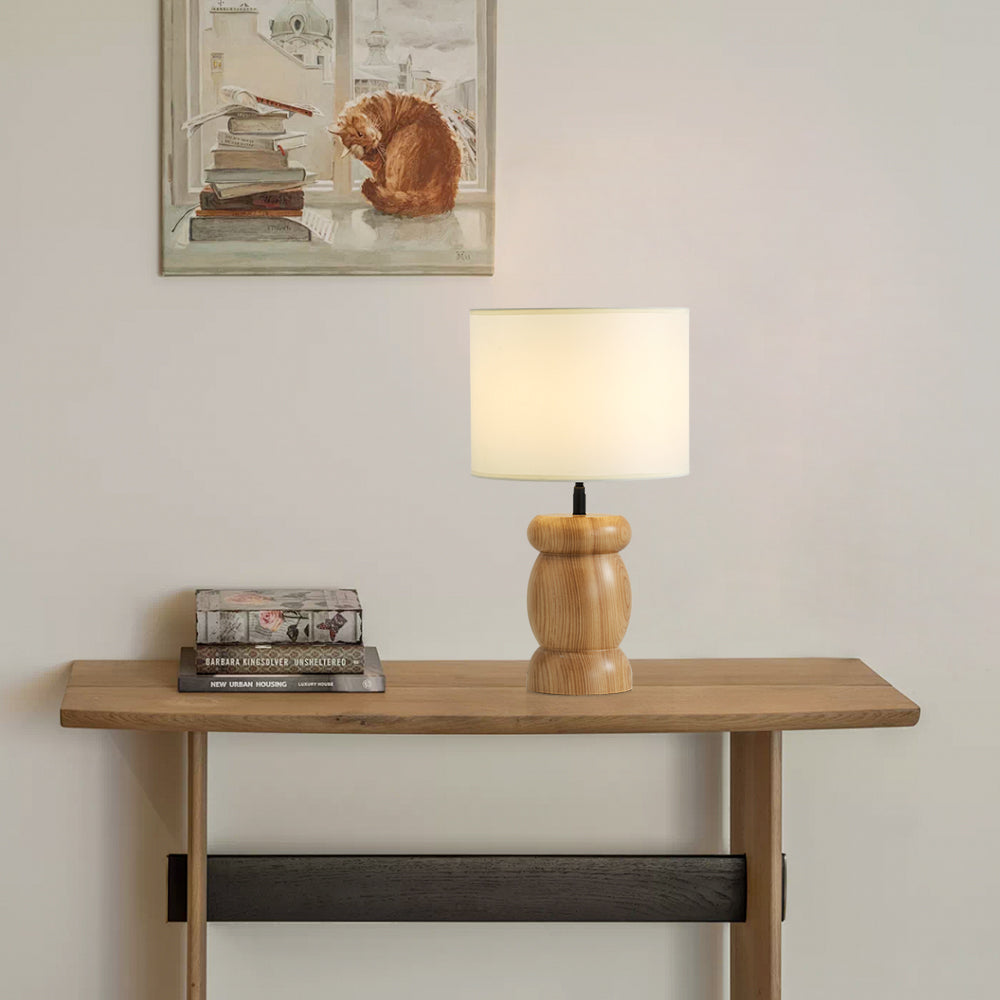 Lampe de Table en Bois - Design Élégant avec Éclairage Chaleureux