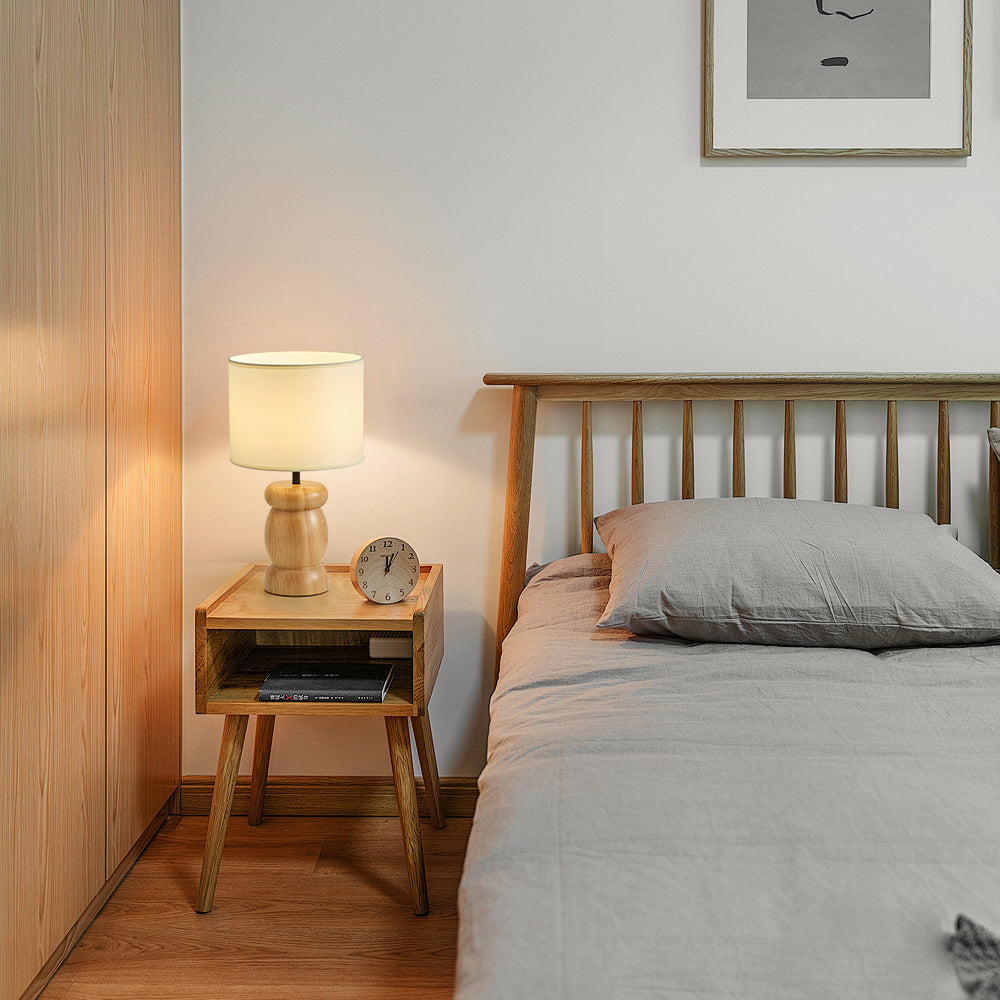Lampe de Table en Bois - Design Élégant avec Éclairage Chaleureux