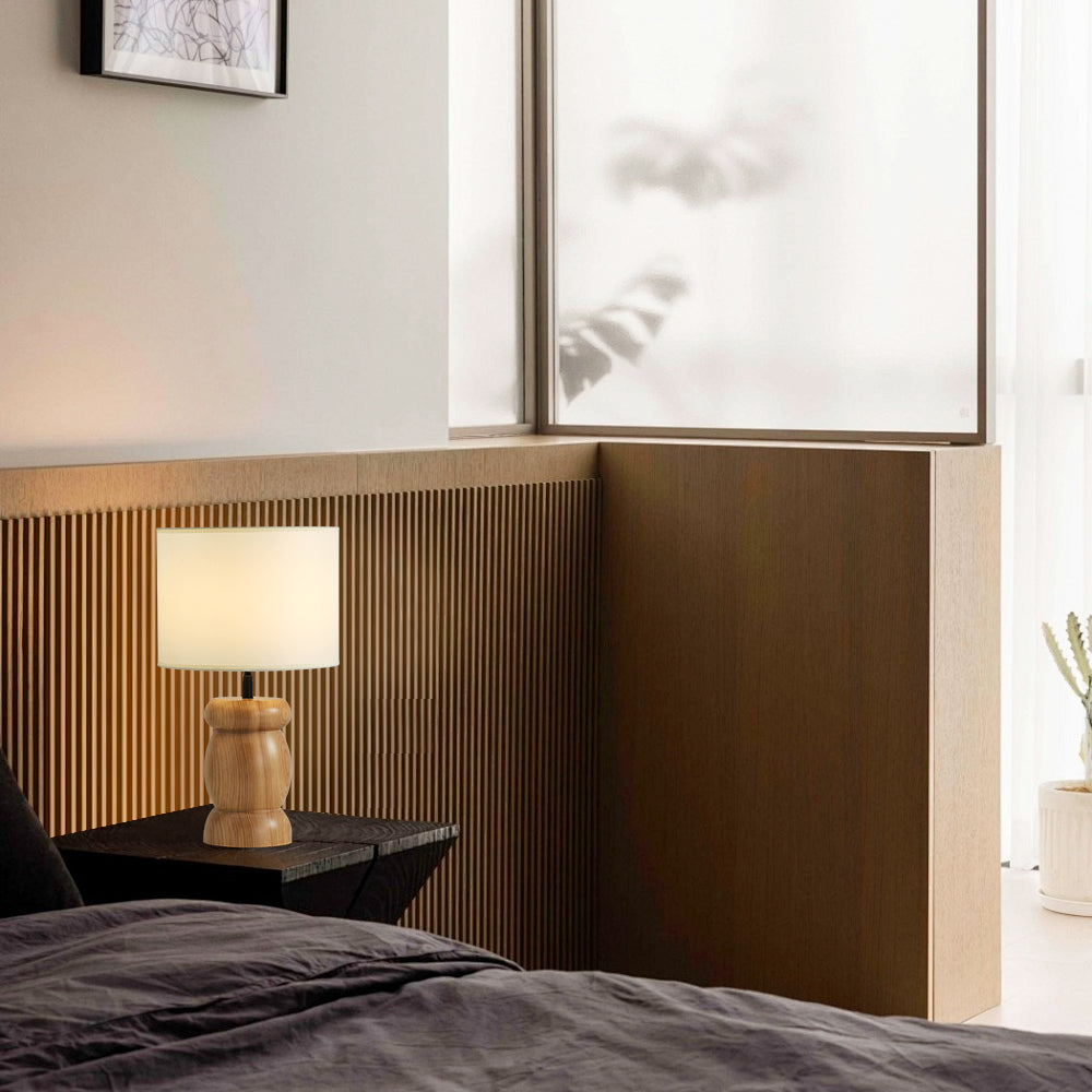 Lampe de Table en Bois - Design Élégant avec Éclairage Chaleureux