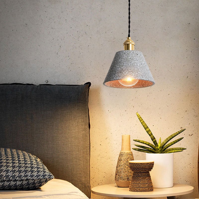 Lampe Suspendue en Béton Design - Élégance Industrielle et Cordon Réglable