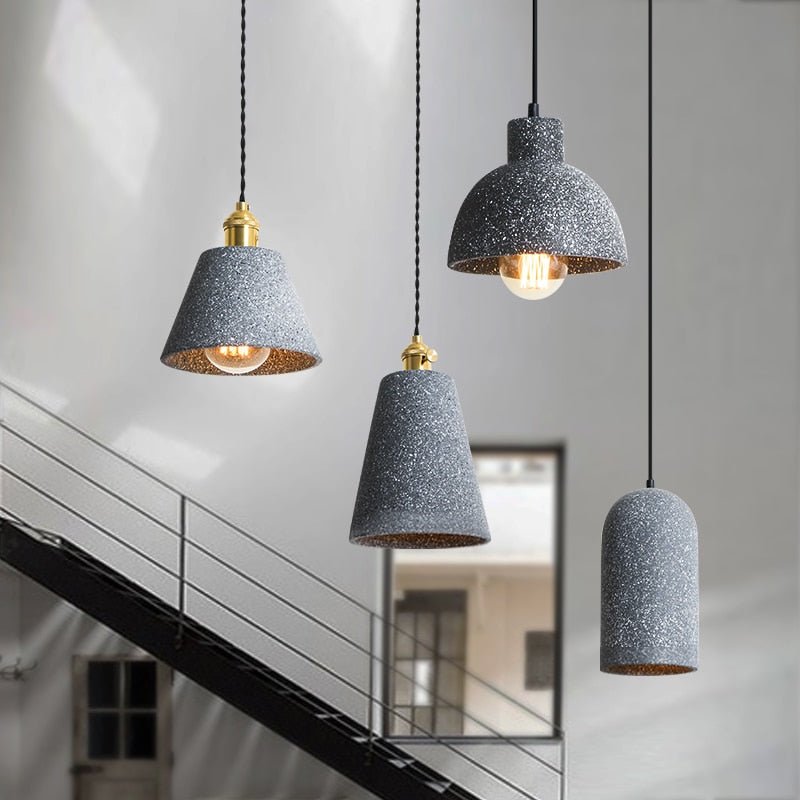 Lampe Suspendue en Béton Design - Élégance Industrielle et Cordon Réglable