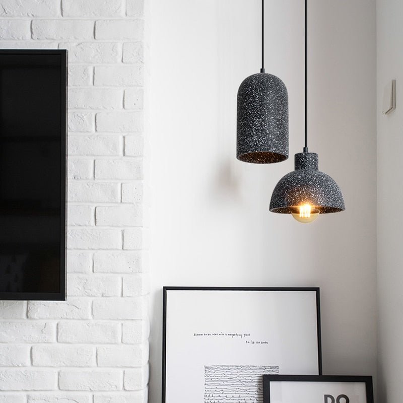 Lampe Suspendue en Béton Design - Élégance Industrielle et Cordon Réglable