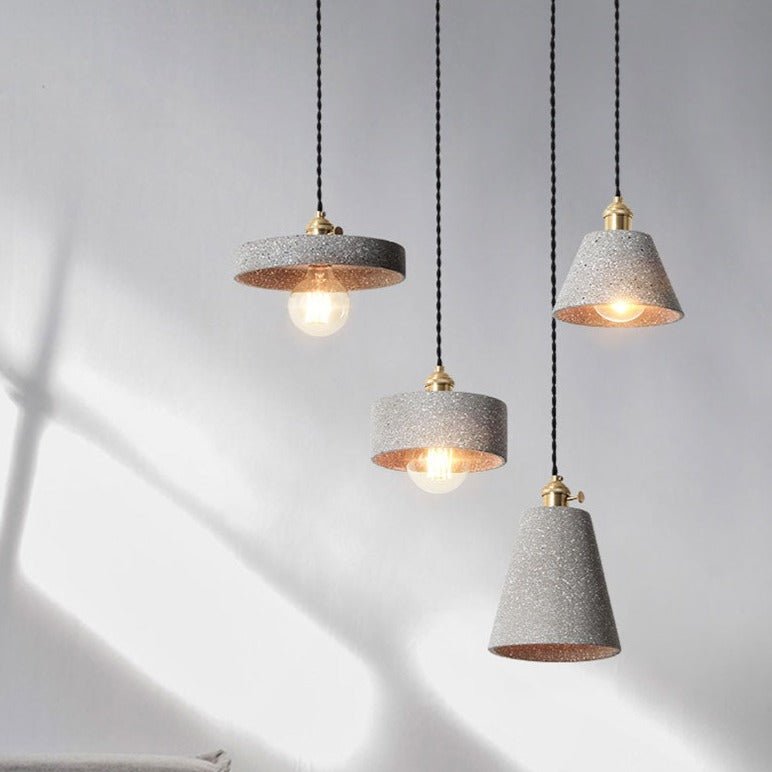 Lampe Suspendue en Béton Design - Élégance Industrielle et Cordon Réglable