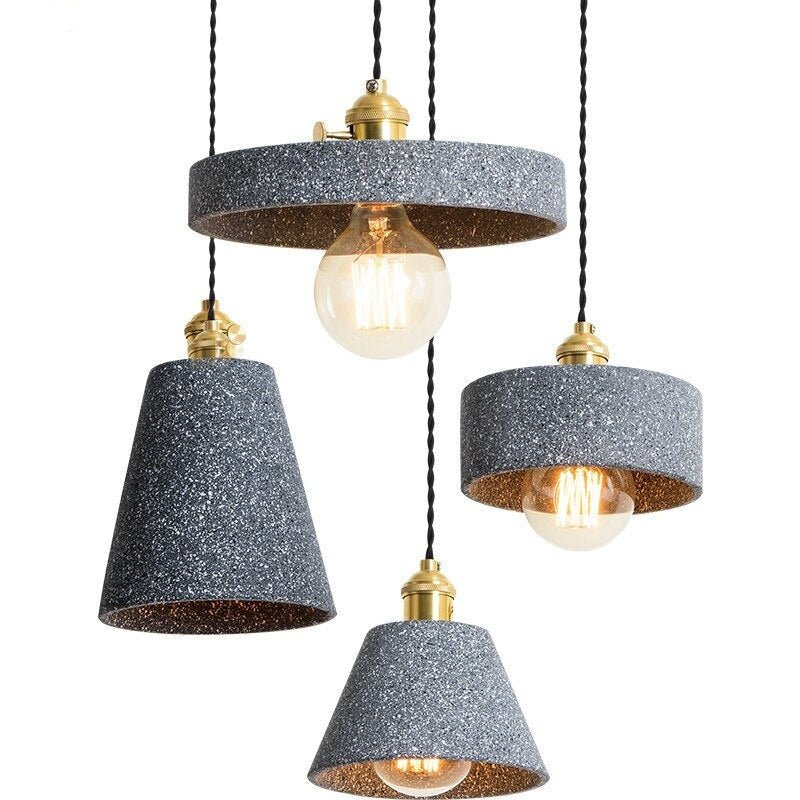 Lampe Suspendue en Béton Design - Élégance Industrielle et Cordon Réglable