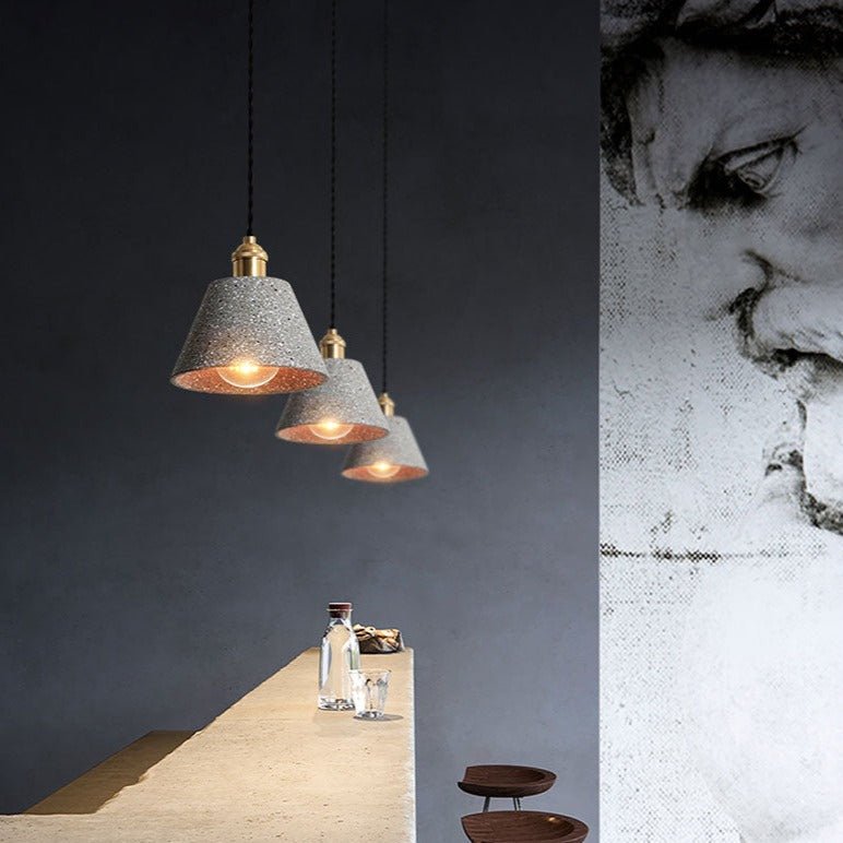 Lampe Suspendue en Béton Design - Élégance Industrielle et Cordon Réglable