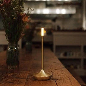 Porte-bougie Dimmable en Aluminium - Design Élégant et Rechargeable