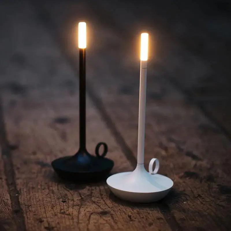 Porte-bougie Dimmable en Aluminium - Design Élégant et Rechargeable