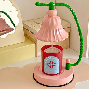 Lampe de Table en Verre Rose - Design Élégant et Atmosphère Charmante
