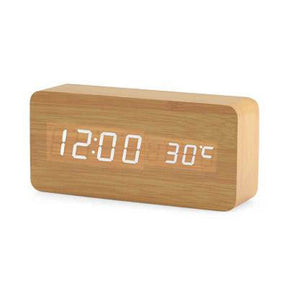 Horloge Réveil Numérique LED - Contrôle Vocal et Affichage Clair