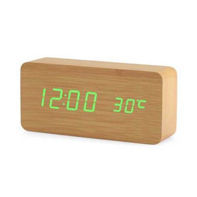 Horloge Réveil Numérique LED - Contrôle Vocal et Affichage Clair