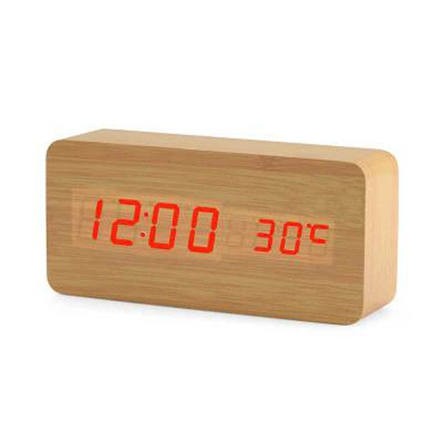 Horloge Réveil Numérique LED - Contrôle Vocal et Affichage Clair