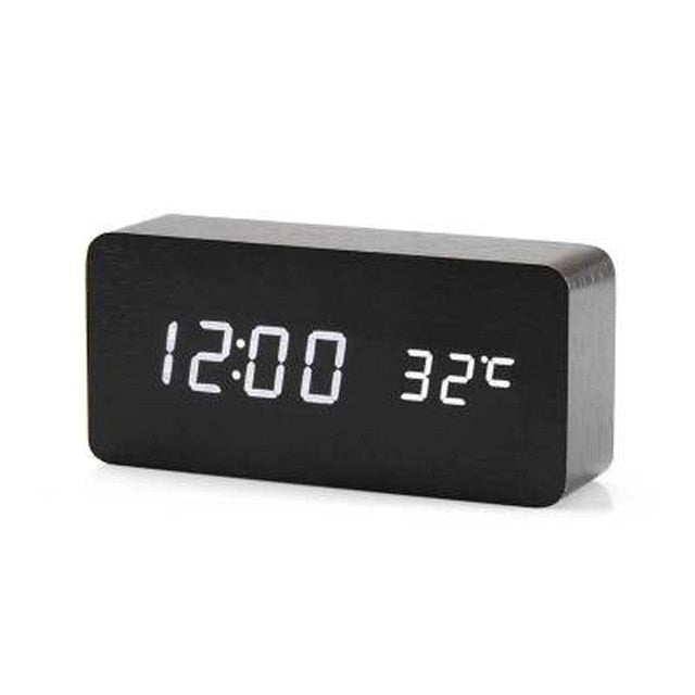 Horloge Réveil Numérique LED - Contrôle Vocal et Affichage Clair