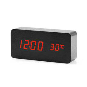 Horloge Réveil Numérique LED - Contrôle Vocal et Affichage Clair