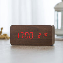Horloge Réveil Numérique LED - Contrôle Vocal et Affichage Clair