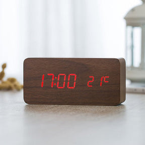Horloge Réveil Numérique LED - Contrôle Vocal et Affichage Clair