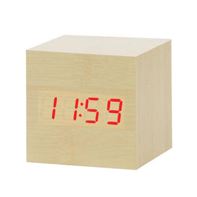 Horloge Réveil Numérique LED - Contrôle Vocal et Affichage Clair