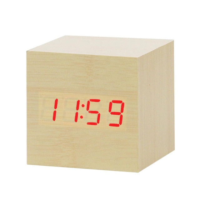 Horloge Réveil Numérique LED - Contrôle Vocal et Affichage Clair