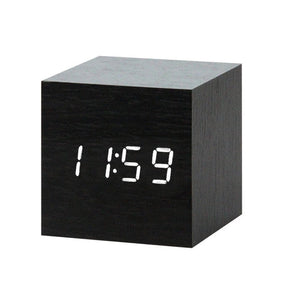 Horloge Réveil Numérique LED - Contrôle Vocal et Affichage Clair