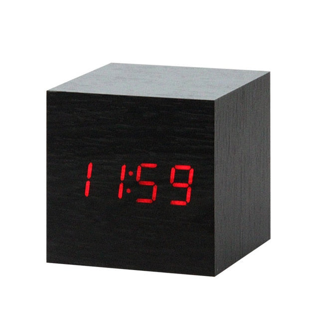 Horloge Réveil Numérique LED - Contrôle Vocal et Affichage Clair